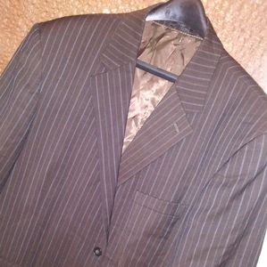 FUMAGALLI Blazer Brown with Blue Stripes size 46R
